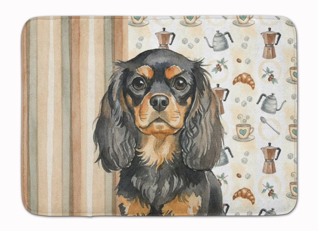 Black and Tan English Toy Spaniel Coffee Bar Memory Foam Kitchen Mat Machine Washable Anti-Fatigue Cushion Comfort Bath or Kitchen Rug