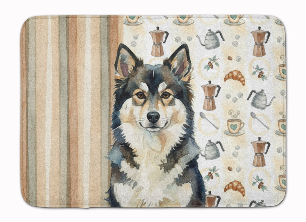 Finnish Lapphund Coffee Bar Memory Foam Kitchen Mat Machine Washable Anti-Fatigue Cushion Comfort Bath or Kitchen Rug