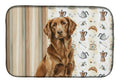 Liver Flat-Coated Retriever Coffee Bar Dish Drying Mat Absorbent Dish Drying Mat Pad for Kitchen Counter Dish Drainer Mat for Countertop, 14 x 21", Multicolor
