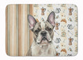 Pied French Bulldog Coffee Bar Memory Foam Kitchen Mat Machine Washable Anti-Fatigue Cushion Comfort Bath or Kitchen Rug