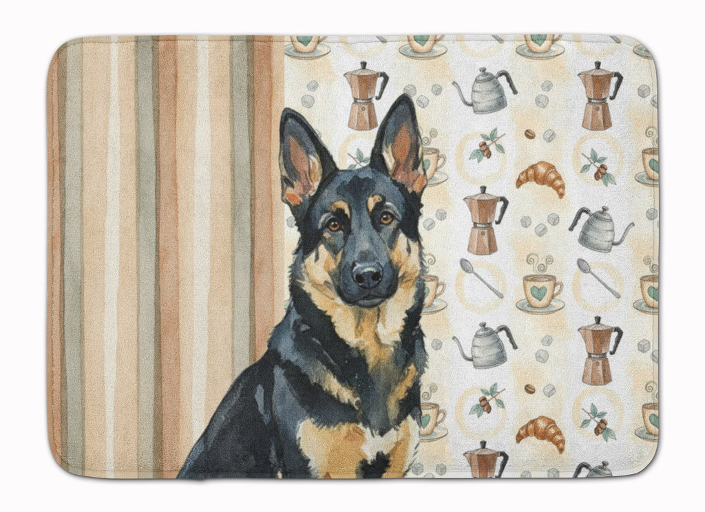 Black and Tan German Shepherd Coffee Bar Memory Foam Kitchen Mat Machine Washable Anti-Fatigue Cushion Comfort Bath or Kitchen Rug