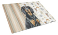 Gordon Setter Coffee Bar Cutting Board Tempered Glass Kitchen Cutting Surface, Heat Resistant Chopping, Non-Slip Feet, Food Prep & Serving