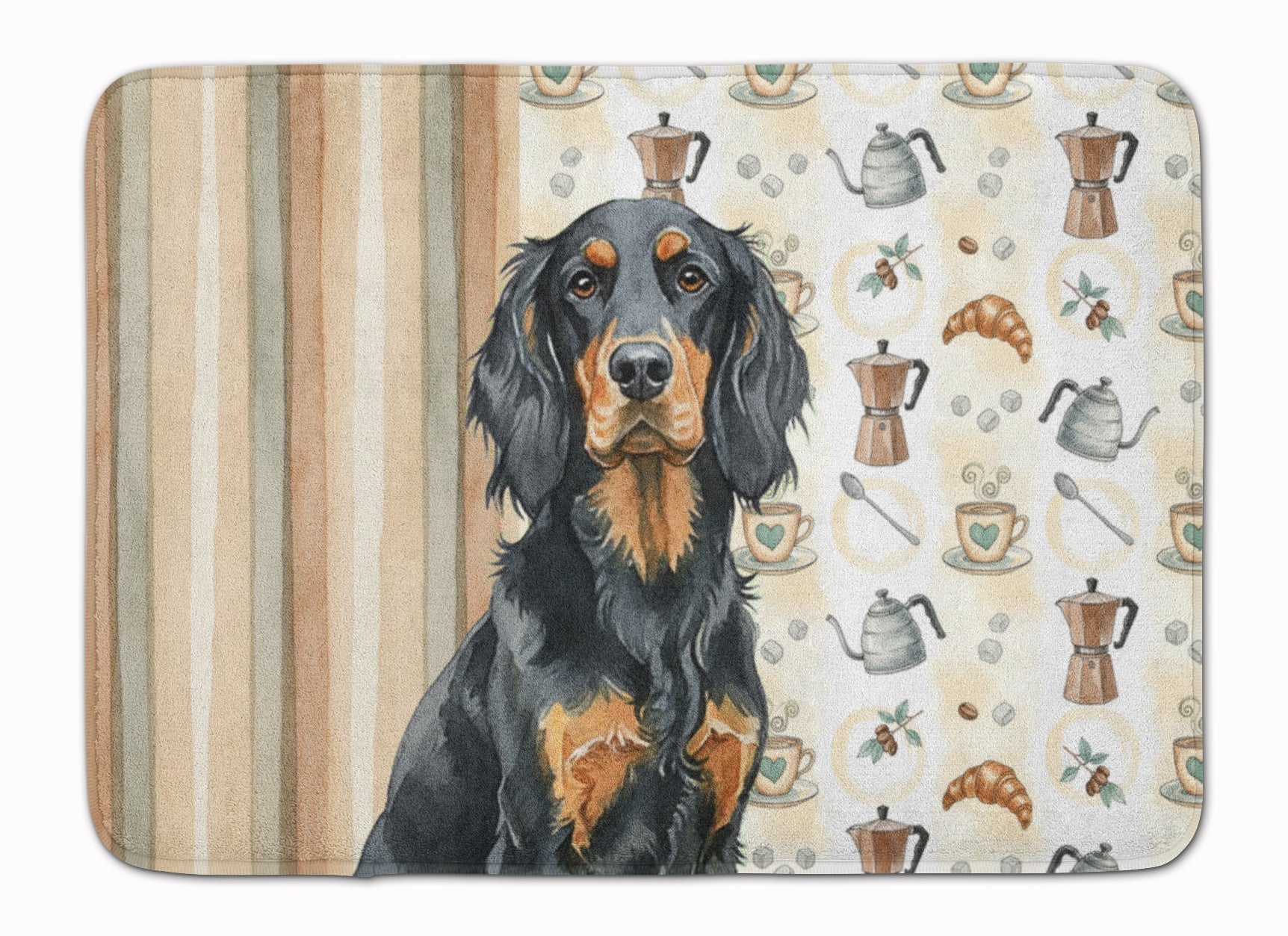 Gordon Setter Coffee Bar Memory Foam Kitchen Mat Machine Washable Anti-Fatigue Cushion Comfort Bath or Kitchen Rug