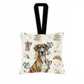 Brindle Great Dane Coffee Bar Hanging Square Fabric Ornament 3.5 � 3.5 Decorative Door-Knob & Tree Hanger, Soft Fabric
