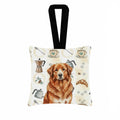 Reddish Brown Great Pyrenees Coffee Bar Hanging Square Fabric Ornament 3.5 � 3.5 Decorative Door-Knob & Tree Hanger, Soft Fabric