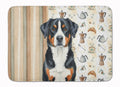 Greater Swiss Mountain Dog Coffee Bar Memory Foam Kitchen Mat Machine Washable Anti-Fatigue Cushion Comfort Bath or Kitchen Rug