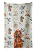 Irish Setter Coffee Bar Kitchen Towel Velour Plush Front and Cotton Loop Back Machine Washable