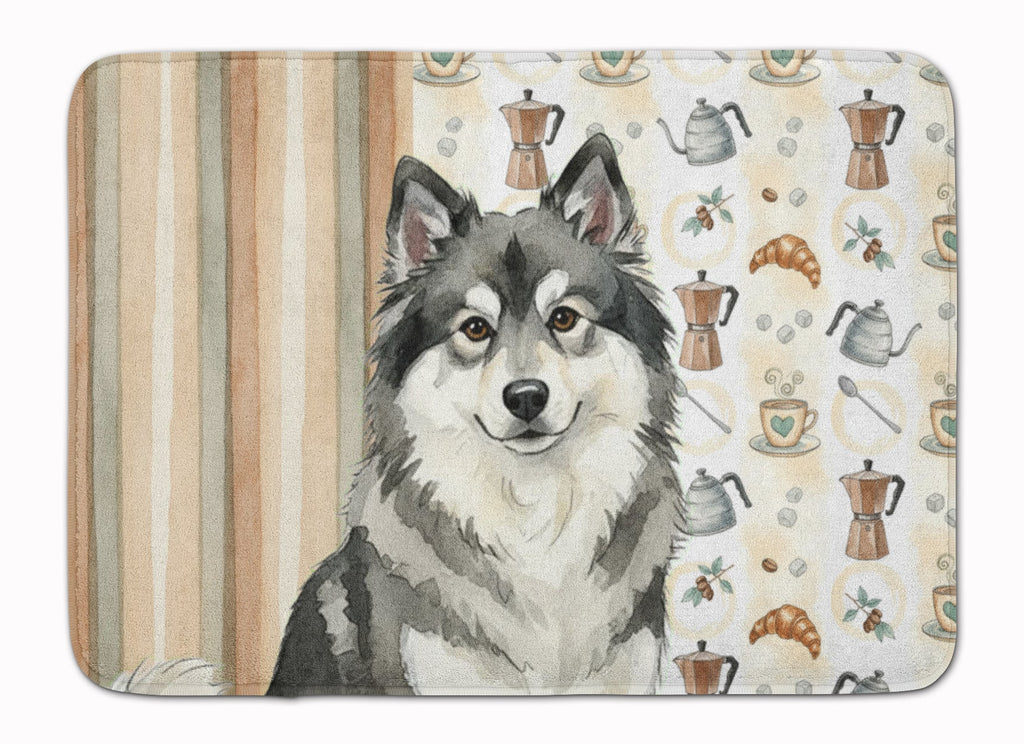 Keeshond Coffee Bar Memory Foam Kitchen Mat Machine Washable Anti-Fatigue Cushion Comfort Bath or Kitchen Rug