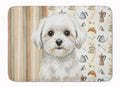 Maltese Coffee Bar Memory Foam Kitchen Mat Machine Washable Anti-Fatigue Cushion Comfort Bath or Kitchen Rug