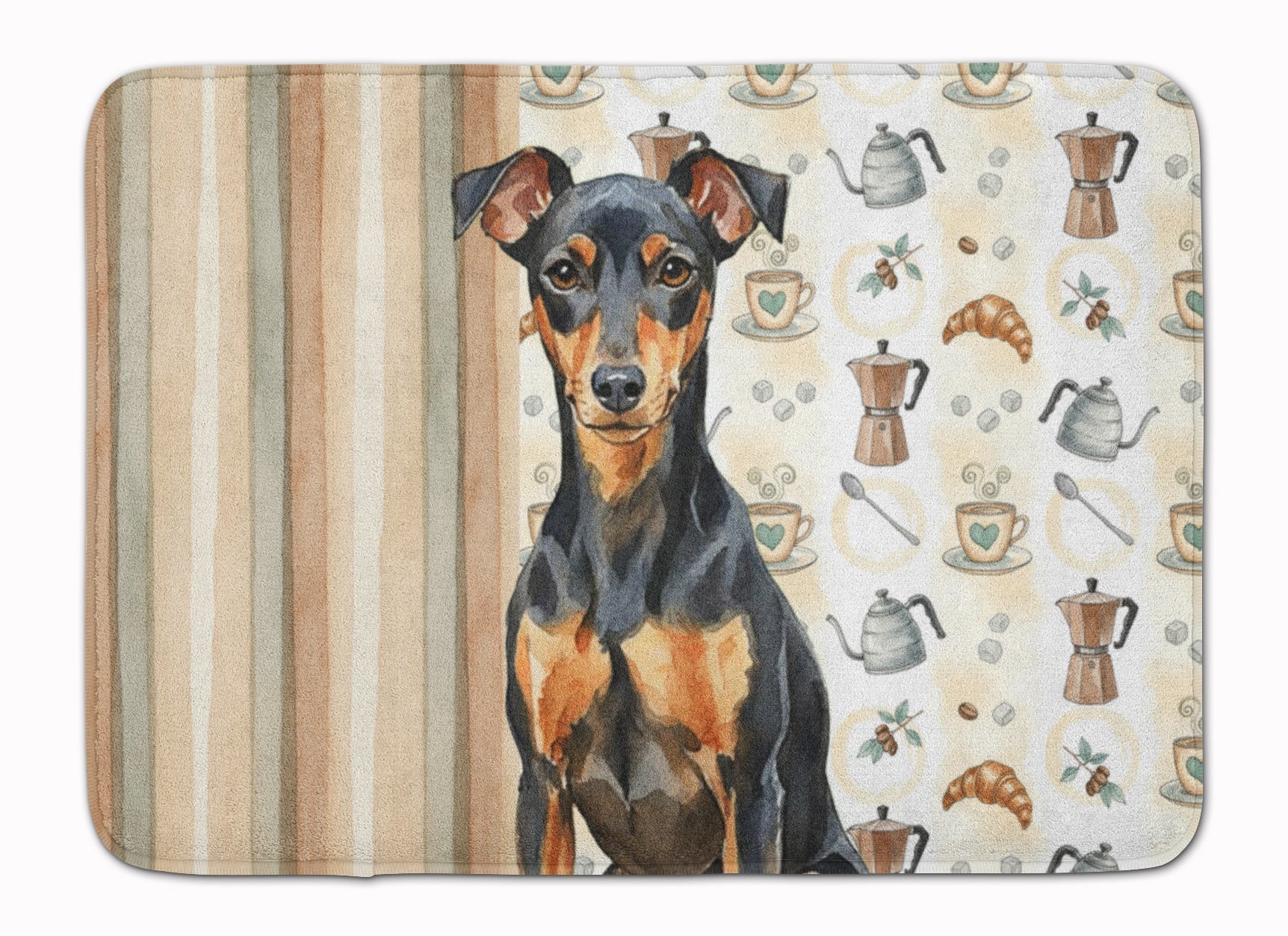 Manchester Terrier Coffee Bar Memory Foam Kitchen Mat Machine Washable Anti-Fatigue Cushion Comfort Bath or Kitchen Rug