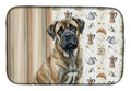 Brindle Mastiff Coffee Bar Dish Drying Mat Absorbent Dish Drying Mat Pad for Kitchen Counter Dish Drainer Mat for Countertop, 14 x 21", Multicolor