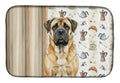 Fawn Mastiff Coffee Bar Dish Drying Mat Absorbent Dish Drying Mat Pad for Kitchen Counter Dish Drainer Mat for Countertop, 14 x 21", Multicolor