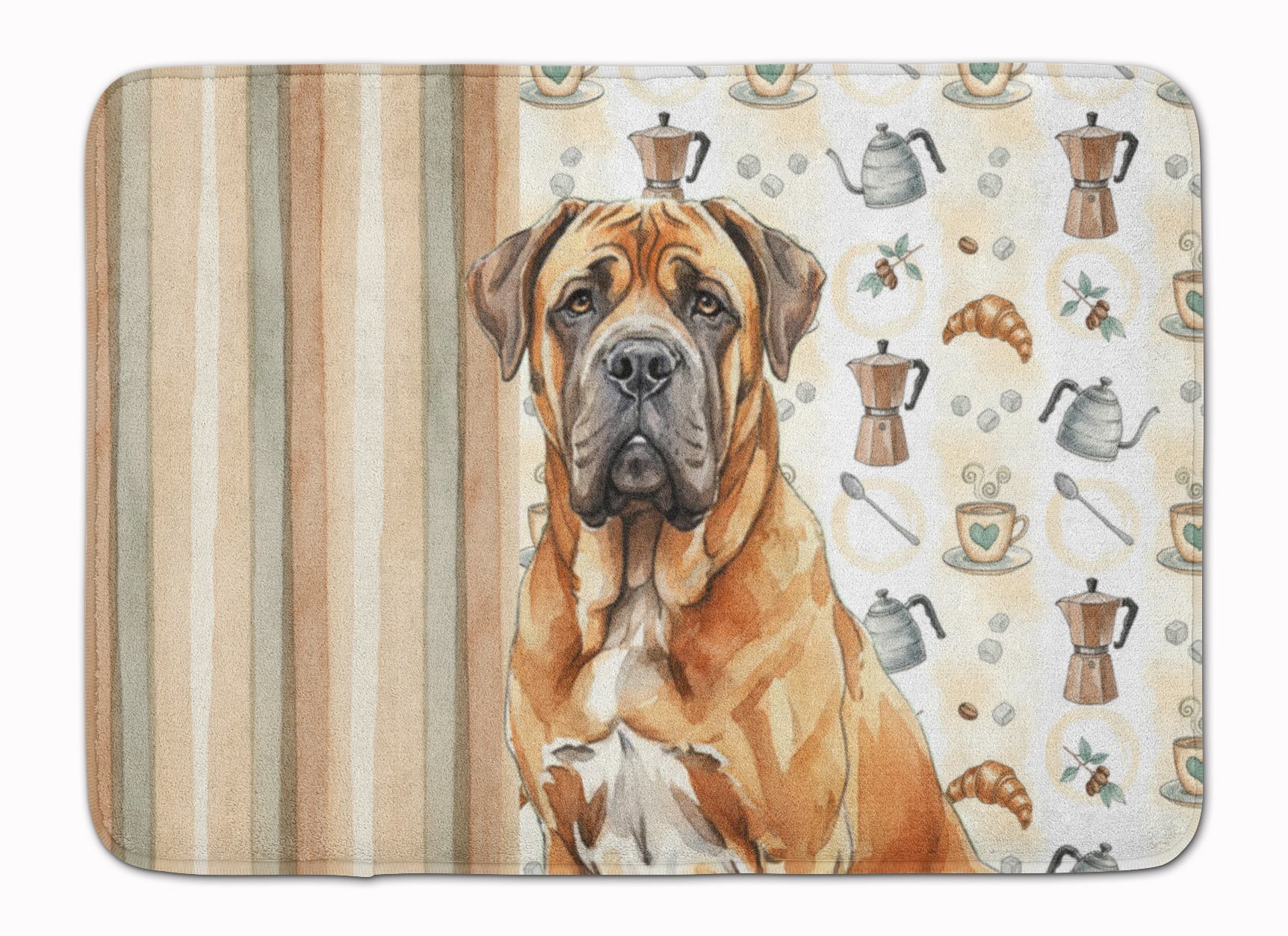 Neapolitan Mastiff Coffee Bar Memory Foam Kitchen Mat Machine Washable Anti-Fatigue Cushion Comfort Bath or Kitchen Rug
