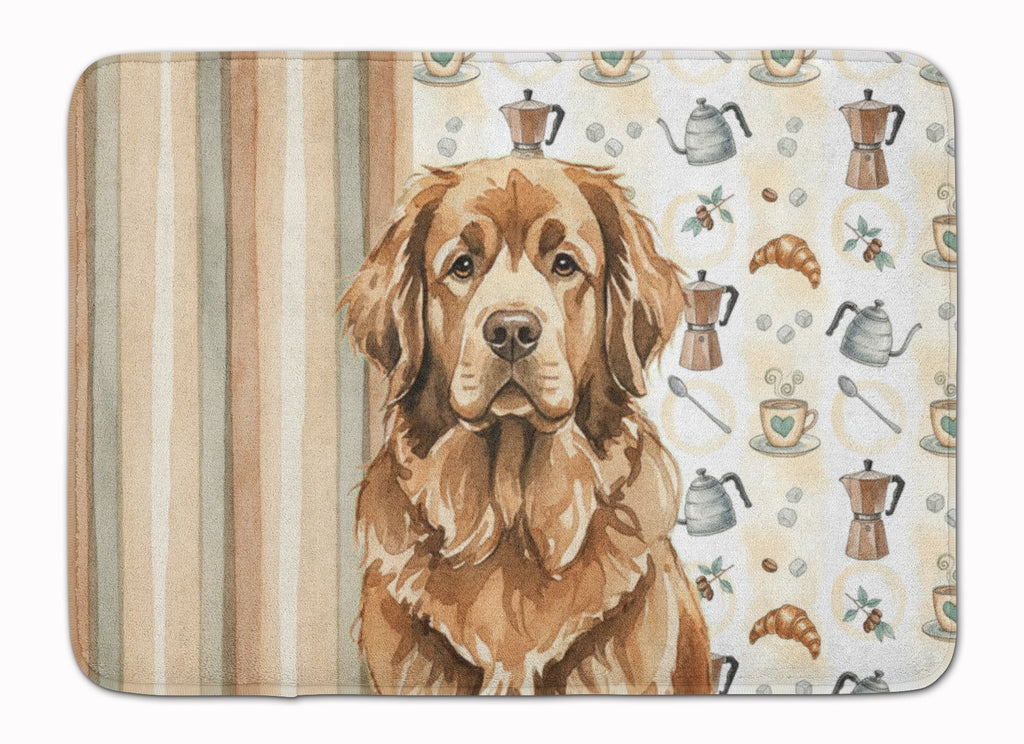 Brown Newfoundland Coffee Bar Memory Foam Kitchen Mat Machine Washable Anti-Fatigue Cushion Comfort Bath or Kitchen Rug