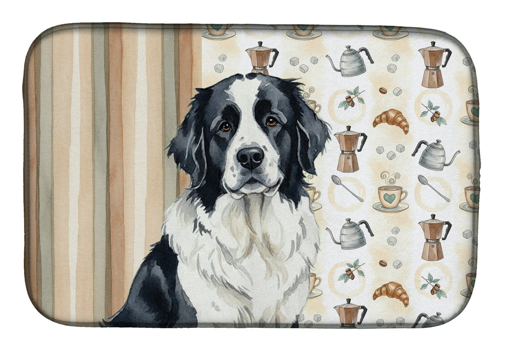 Landseer Newfoundland Coffee Bar Dish Drying Mat Absorbent Dish Drying Mat Pad for Kitchen Counter Dish Drainer Mat for Countertop, 14 x 21", Multicolor
