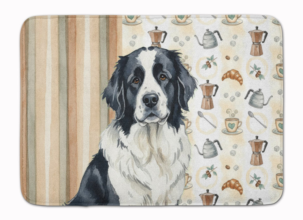 Landseer Newfoundland Coffee Bar Memory Foam Kitchen Mat Machine Washable Anti-Fatigue Cushion Comfort Bath or Kitchen Rug