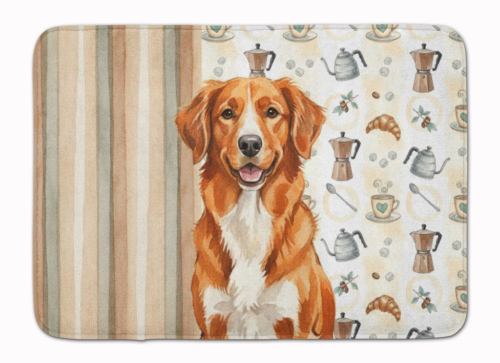 Orange Nova Scotia Duck Tolling Retriever Coffee Bar Memory Foam Kitchen Mat Machine Washable Anti-Fatigue Cushion Comfort Bath or Kitchen Rug