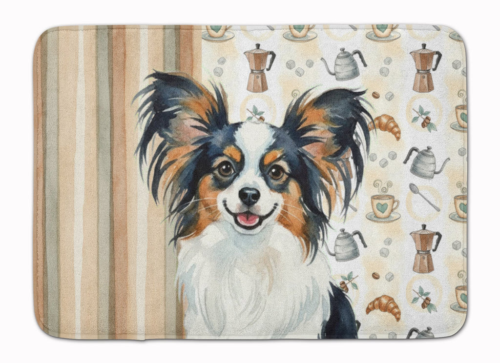 Tricoilor Papillon Coffee Bar Memory Foam Kitchen Mat Machine Washable Anti-Fatigue Cushion Comfort Bath or Kitchen Rug