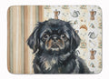 Black Pekingese Coffee Bar Memory Foam Kitchen Mat Machine Washable Anti-Fatigue Cushion Comfort Bath or Kitchen Rug