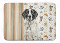 Black and White Pointer Coffee Bar Memory Foam Kitchen Mat Machine Washable Anti-Fatigue Cushion Comfort Bath or Kitchen Rug