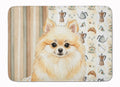 Cream Pomeranian Coffee Bar Memory Foam Kitchen Mat Machine Washable Anti-Fatigue Cushion Comfort Bath or Kitchen Rug