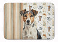 Tricolor Russell Terrier Coffee Bar Memory Foam Kitchen Mat Machine Washable Anti-Fatigue Cushion Comfort Bath or Kitchen Rug