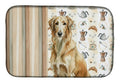 Wheaten Scottish Deerhound Coffee Bar Dish Drying Mat Absorbent Dish Drying Mat Pad for Kitchen Counter Dish Drainer Mat for Countertop, 14 x 21", Multicolor