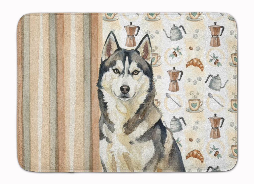 Agouti Siberian Husky Coffee Bar Memory Foam Kitchen Mat Machine Washable Anti-Fatigue Cushion Comfort Bath or Kitchen Rug