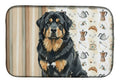 Black and Tan Tibetan Mastiff Coffee Bar Dish Drying Mat Absorbent Dish Drying Mat Pad for Kitchen Counter Dish Drainer Mat for Countertop, 14 x 21", Multicolor