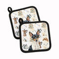 Toy Fox Terrier Coffee Bar Pot Holder Set of 2 Heat Resistant Quilted Hot Pads 7.5 x 7.5 Inch, Insulated Kitchen Trivets for Cooking & Baking