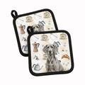 Weimaraner Coffee Bar Pot Holder Set of 2 Heat Resistant Quilted Hot Pads 7.5 x 7.5 Inch, Insulated Kitchen Trivets for Cooking & Baking