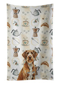 Wirehaired Pointing Griffon Coffee Bar Kitchen Towel Velour Plush Front and Cotton Loop Back Machine Washable