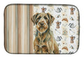 Chestnut Wirehaired Pointing Griffon Coffee Bar Dish Drying Mat Absorbent Dish Drying Mat Pad for Kitchen Counter Dish Drainer Mat for Countertop, 14 x 21", Multicolor