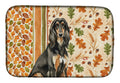 Black & Tan Afghan Hound Heirloom Fall Dish Drying Mat Absorbent Dish Drying Mat Pad for Kitchen Counter Dish Drainer Mat for Countertop, 14 x 21", Multicolor
