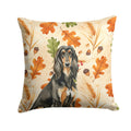 Black & Tan Afghan Hound Heirloom Fall Decorative Throw Pillow 18x18 Indoor Outdoor Accent Cushion, Fabric Cover with Insert for Sofa, Bed, Porch & Living Room