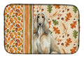 Afghan Hound Heirloom Fall Dish Drying Mat Absorbent Dish Drying Mat Pad for Kitchen Counter Dish Drainer Mat for Countertop, 14 x 21", Multicolor