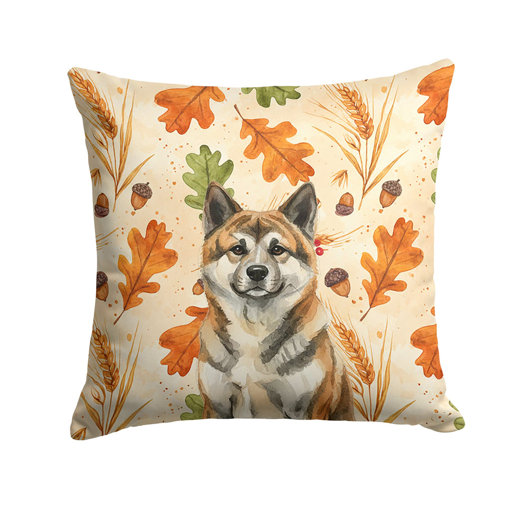 Brindle Akita Heirloom Fall Decorative Throw Pillow 14x14 Indoor Outdoor Accent Cushion, Fabric Cover with Insert for Sofa, Bed, Porch & Living Room