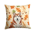 Red and White Alaskan Malamute Heirloom Fall Decorative Throw Pillow 18x18 Indoor Outdoor Accent Cushion, Fabric Cover with Insert for Sofa, Bed, Porch & Living Room