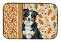 Black Tri American Shepherd Heirloom Fall Dish Drying Mat Absorbent Dish Drying Mat Pad for Kitchen Counter Dish Drainer Mat for Countertop, 14 x 21", Multicolor