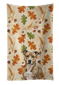 Brindle American Staffordshire Terrier Heirloom Fall Kitchen Towel Velour Plush Front and Cotton Loop Back Machine Washable