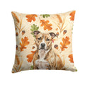 Brindle American Staffordshire Terrier Heirloom Fall Decorative Throw Pillow 14x14 Indoor Outdoor Accent Cushion, Fabric Cover with Insert for Sofa, Bed, Porch & Living Room