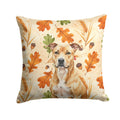 Fawn American Staffordshire Terrier Heirloom Fall Decorative Throw Pillow 14x14 Indoor Outdoor Accent Cushion, Fabric Cover with Insert for Sofa, Bed, Porch & Living Room