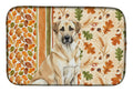 Anatolian Shepherd Dog Heirloom Fall Dish Drying Mat Absorbent Dish Drying Mat Pad for Kitchen Counter Dish Drainer Mat for Countertop, 14 x 21", Multicolor