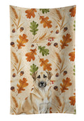 Anatolian Shepherd Dog Heirloom Fall Kitchen Towel Velour Plush Front and Cotton Loop Back Machine Washable
