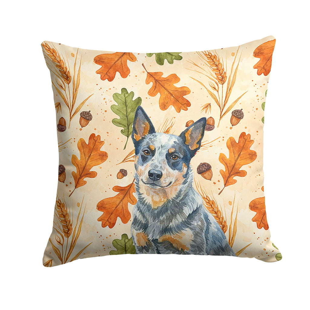 Blue Heeler Australian Cattle Dog Heirloom Fall Decorative Throw Pillow 18x18 Indoor Outdoor Accent Cushion, Fabric Cover with Insert for Sofa, Bed, Porch & Living Room