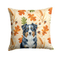 Black Australian Shepherd Heirloom Fall Decorative Throw Pillow 14x14 Indoor Outdoor Accent Cushion, Fabric Cover with Insert for Sofa, Bed, Porch & Living Room