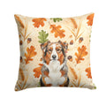 Red Merle Australian Shepherd Heirloom Fall Decorative Throw Pillow 14x14 Indoor Outdoor Accent Cushion, Fabric Cover with Insert for Sofa, Bed, Porch & Living Room