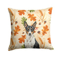 Black and White Basenji Heirloom Fall Decorative Throw Pillow 18x18 Indoor Outdoor Accent Cushion, Fabric Cover with Insert for Sofa, Bed, Porch & Living Room