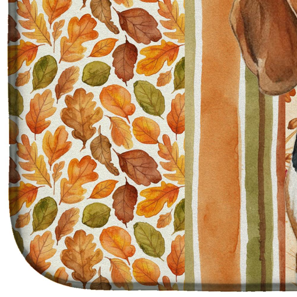 Beagle Heirloom Fall Dish Drying Mat Absorbent Dish Drying Mat Pad for Kitchen Counter Dish Drainer Mat for Countertop, 14 x 21", Multicolor