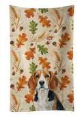 Beagle Heirloom Fall Kitchen Towel Velour Plush Front and Cotton Loop Back Machine Washable